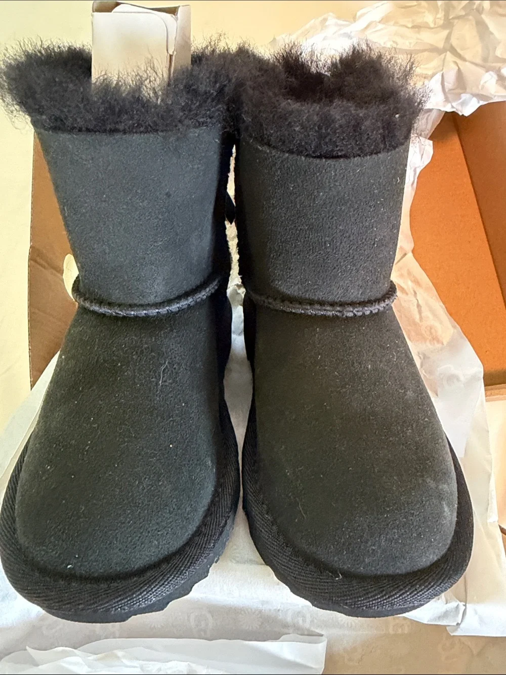 UGG toddler Bailey Bow Boots in Black brand new in original box